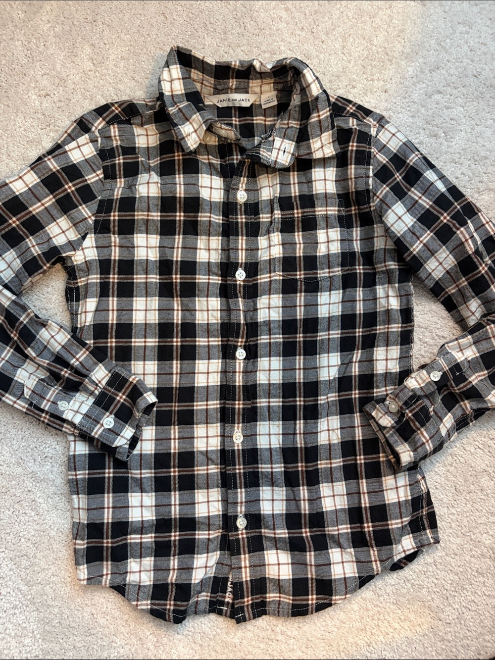 Janie & Jack Plaid Flannel Shirt, 7